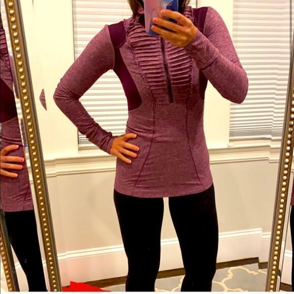 Lululemon Run Your Heart Out purple Pullover Workout 2 - Picture 2 of 10